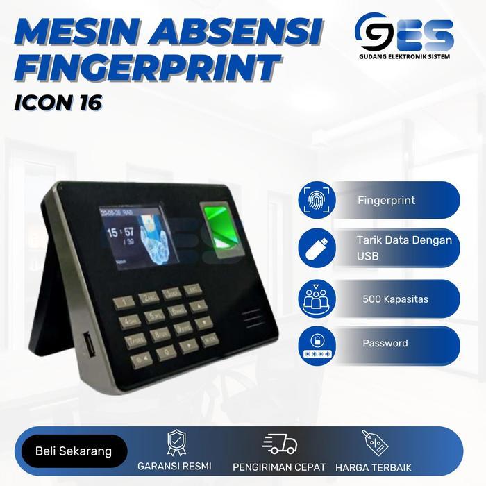 Promo Mesin Absensi Sidik Jari Fingerprint Icon 16 Mesin Absen Sidik Jari Pin Icon 16 Termurah