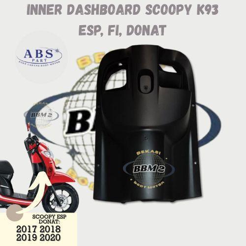 COVER INNER LEGSIL KONTAK DASHBOARD SCOOPY FI ESP K93 2017 2019 HITAM DOFF READY