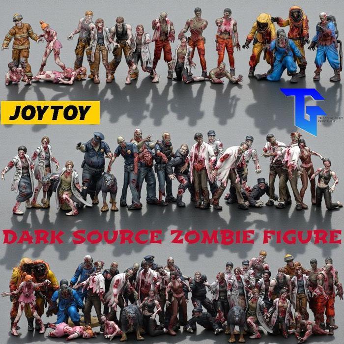 HOT SALE JOYTOY 1/25 DARK SOURCE ZOMBIE FIGURE - SECURITY GUARDS - BIOCHEMICAL LAB TEAM -