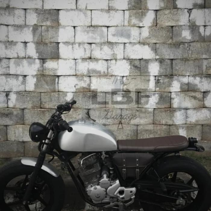 "New" Tas motor klasik / side bag / cover aki japstyle chopper cb100 moge