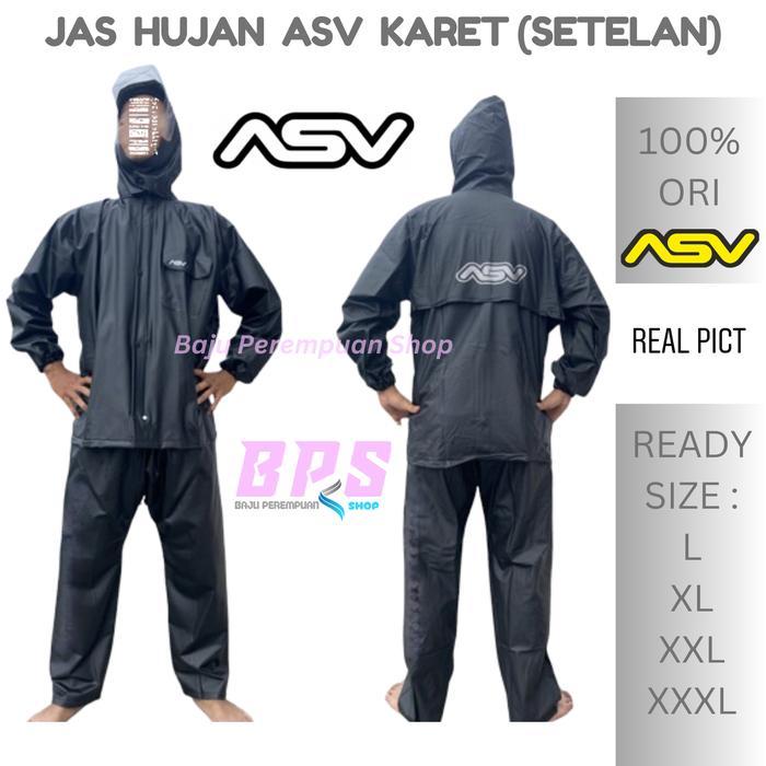 PR0M0 Jas Hujan ASV Original Karet Rubber Setelan Jaket Celana Mantel Mantol Raincoat ASV Ori