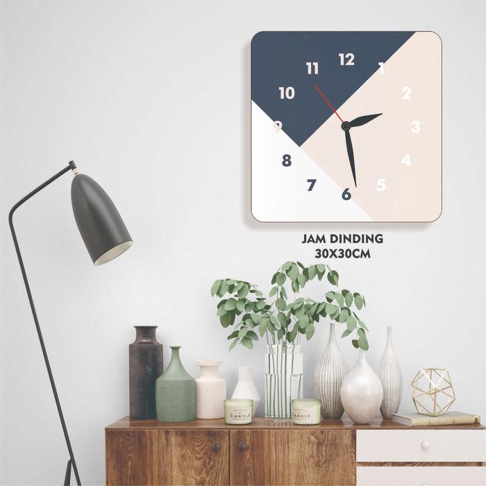 ID16 Jam dinding aesthetic tanpa kaca silent movemen jam dinding