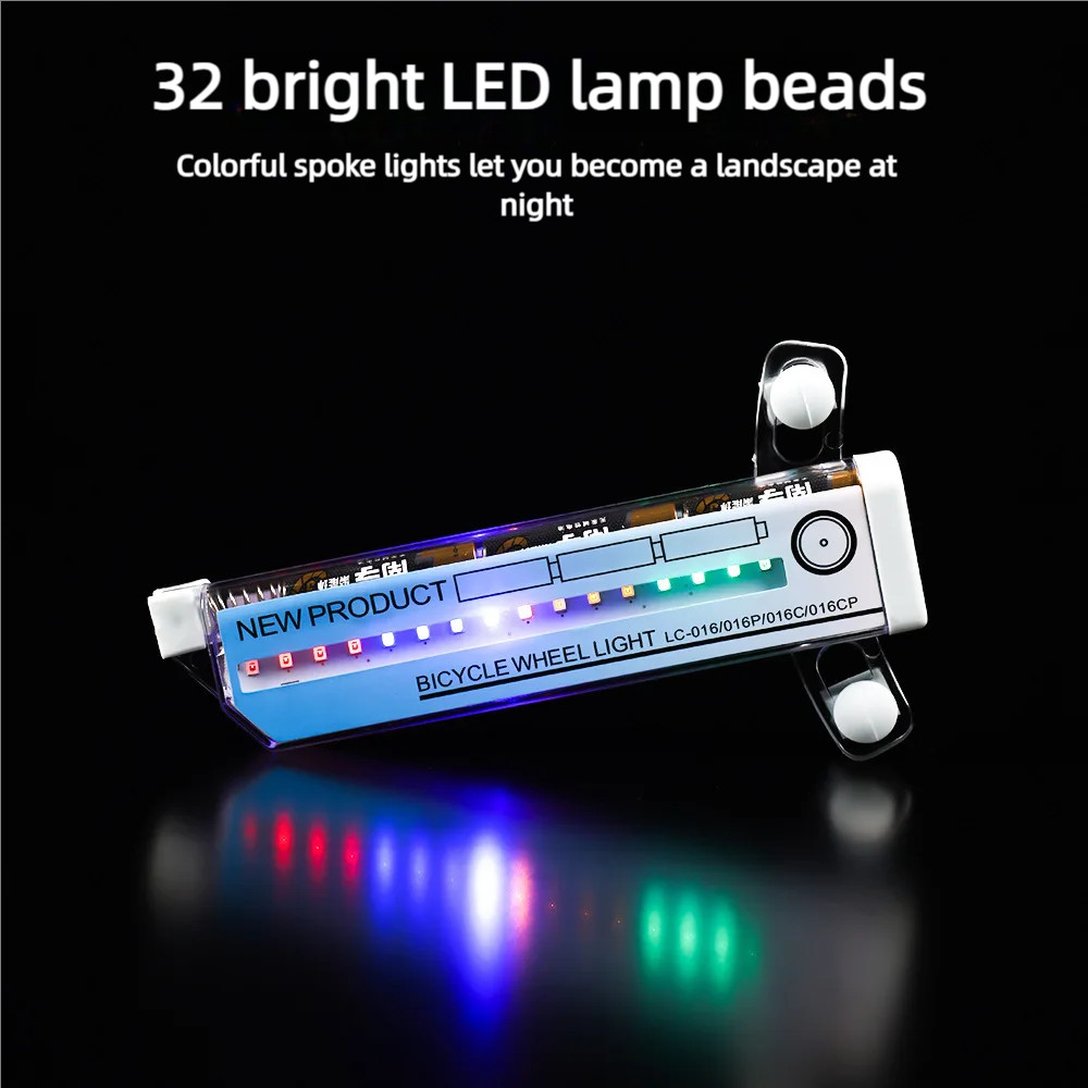 Bike Spoke Light Bicycle Wheel Light 30 Different Colorful Patterns Change Safety Tire Light Without