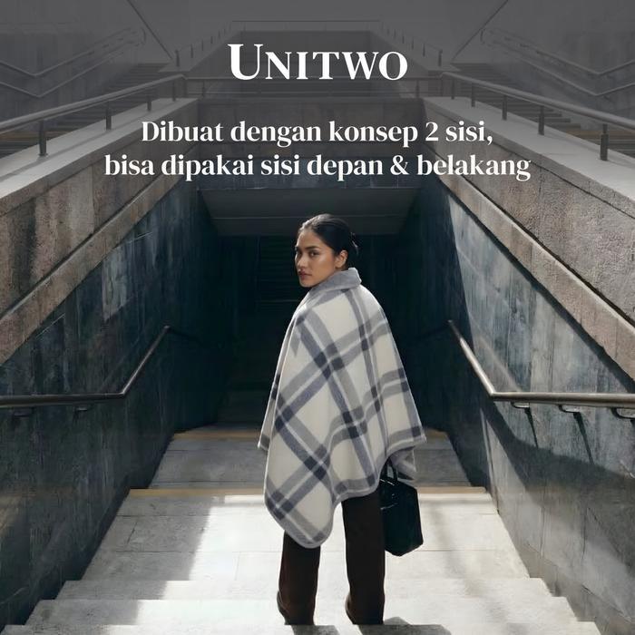 "New" UNITWO ID jamut [SPECIAL BLANKET JAKET] Jaket Outer Selimut Flace Reversible Blanket