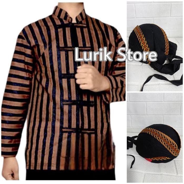 Baju koko lurik shanghai / Surjan Koko cina / Baju Jawa model terbaru