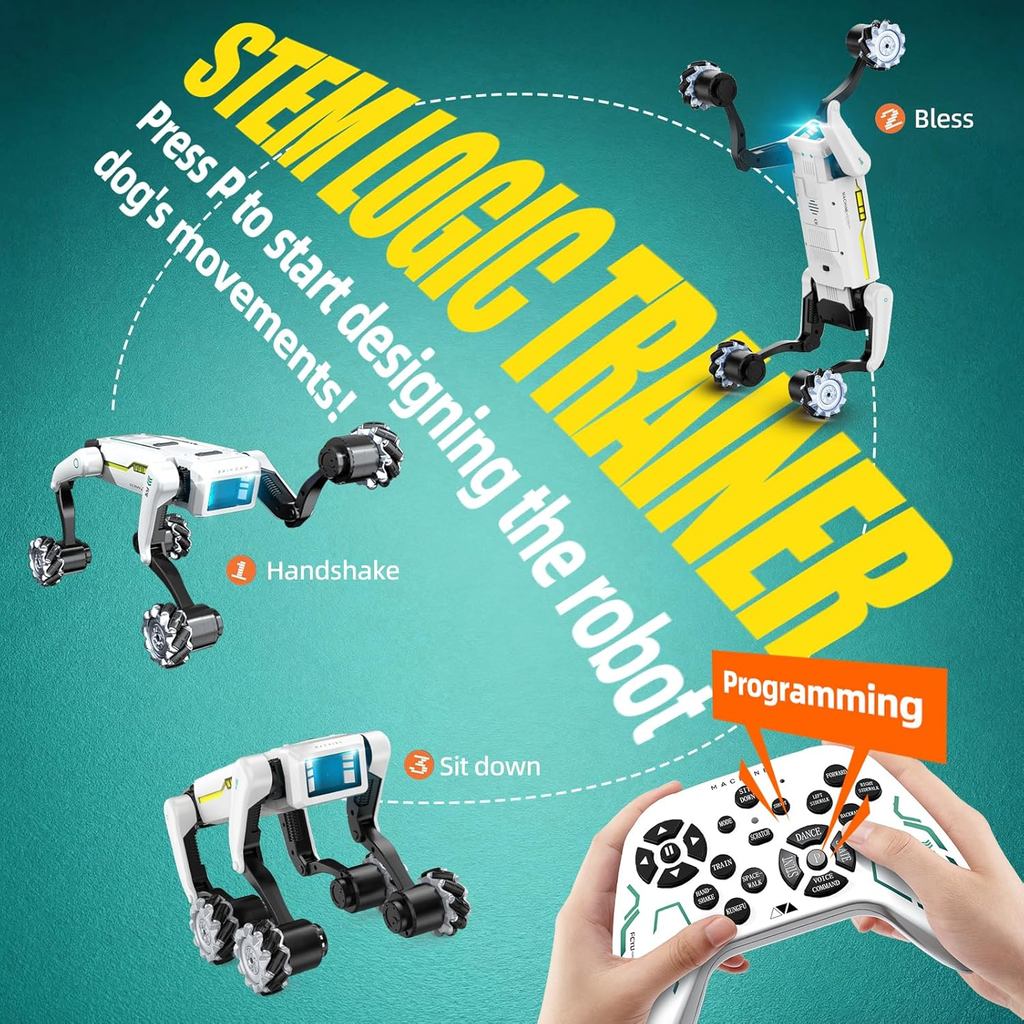 Electric RC Intelligent Robot Dog With Clip & Shoot Multifunction RC Mechanical Dog Voice