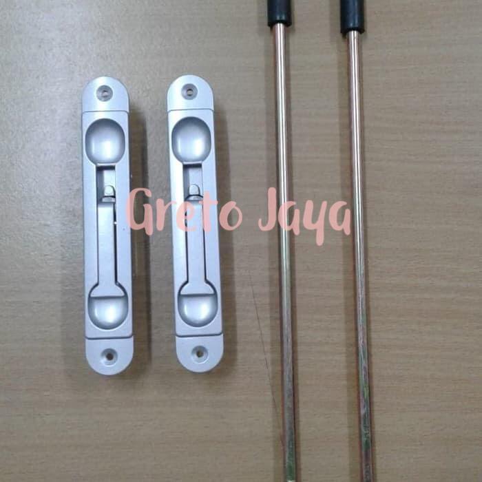 NEW Flush Bolt Spartan Selot Pintu Grendel tanam Aluminium Almunium DEKSON