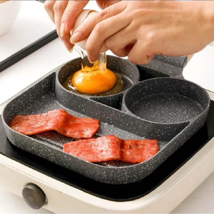 Panci Telur Cetakan 4 Lubang Omelette Pan 4 Lubang - 3 Lubang Pancake Pan - Breakfast Maker - Pan