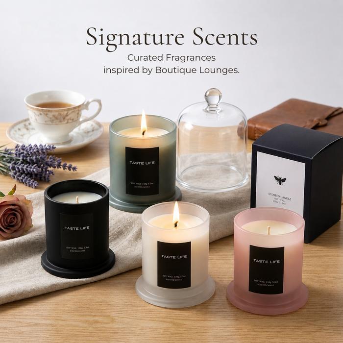 Eclat Candles Boutique Lounge Collection - Fresh Floral Woody Aromatherapy Soy Candle 150G 40H Es006