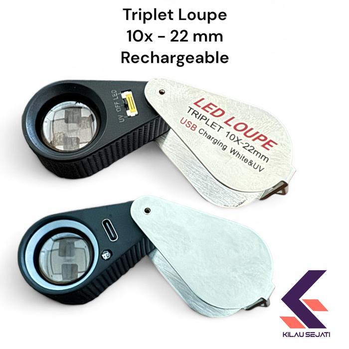 Diamond Loupe Setara Hastings Triplet Optical Glass Magnifier 10x 22mm