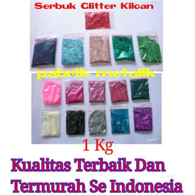 Bubuk Glitter / Glitter Bubuk Kiloan / Glitter Bubuk Murah / Glitter Bubuk Bintang 1 kg Biru Gold