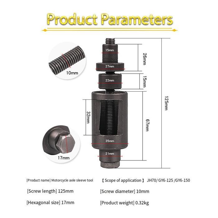 Engine Bushing Remover Puller Tool MotorcycleGY6 Swing Arm Disassemble Tool / GY6 Alat Lepas Pasang