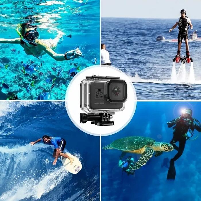 GOPRO8 KAMERA OLAHRAGA WATERPROOF SHELL ASLI SHELL TAHAN AIR CASE FOR GOPRO HERO 8