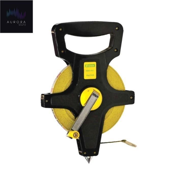 Meteran Gulung Krisbow Measuring Tape Panjang 50 Meter Meteran Tanah