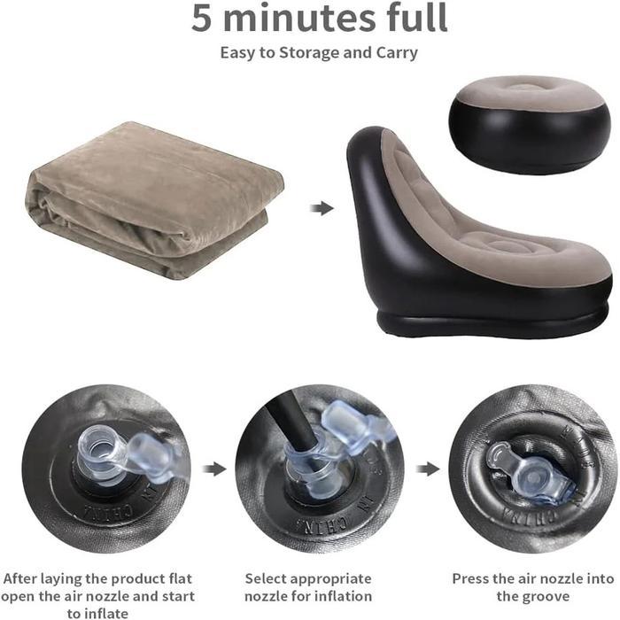 "New" Sofa angin santai portable/sofa angin camping/sofa angin santai+Sofa angin santai dengan