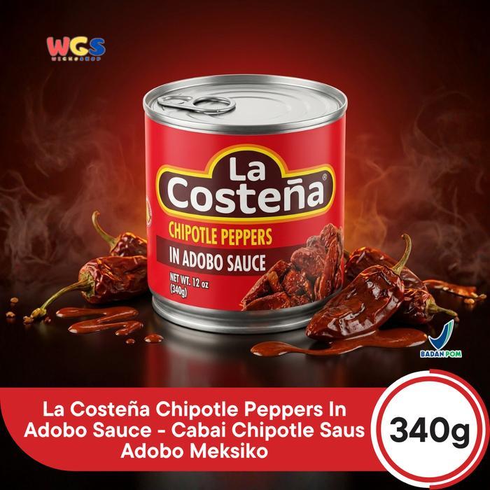 Ready La Costea Chipotle Peppers In Adobo Sauce 340g - Cabai Chipotle Saus Adobo Meksiko