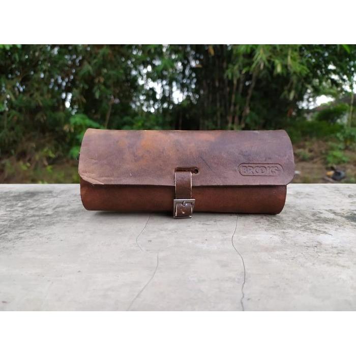 SIAPKIRIM tas sadel kulit sepeda onthel ontel onta unto kebo - dompet tas kulit READY STOCK