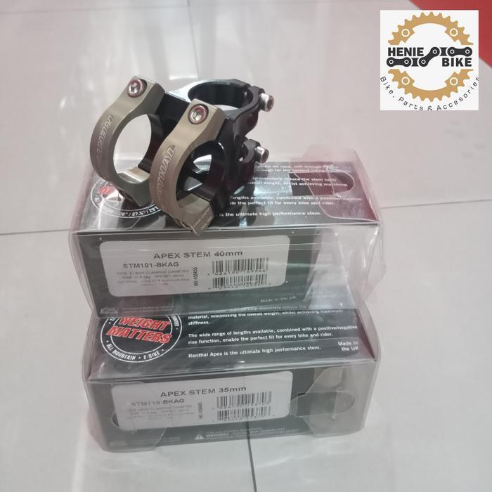 SIAPKIRIM H Stem MTB Enduro/Allmountain Renthal Apex 40mm 31,8mm /35mm Black READY STOCK