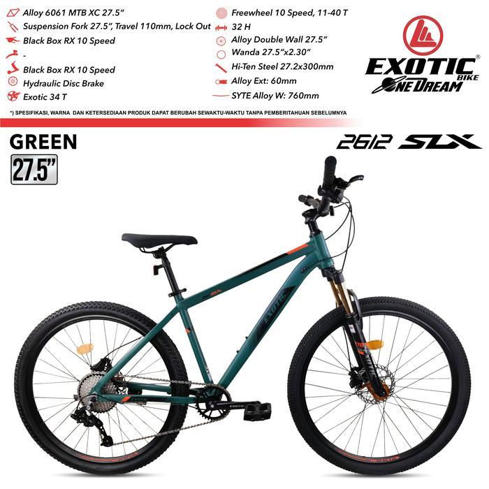 SEPEDA GUNUNG MTB 27.5 INCH PACIFIC VIGILON 4.1 ALLOY / EXOTIC 2612 SLX REM HYDRAULIC 10 SPEED - 261