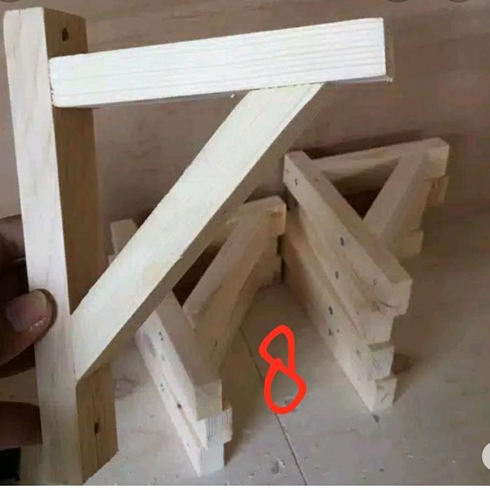 siku kayu penyangga papan ambalan