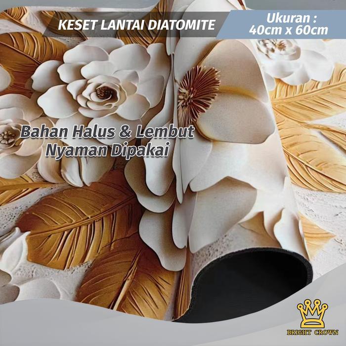 NEW Bright Crown Keset Batu / Keset Kaki Nyerap Air Diatomite Anti Slip