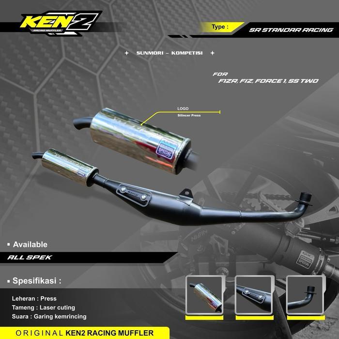 Knalpot Fizr/Fiz/F1Zr/Force1 Std Racing Garing Dot Ken2 Motorcycle