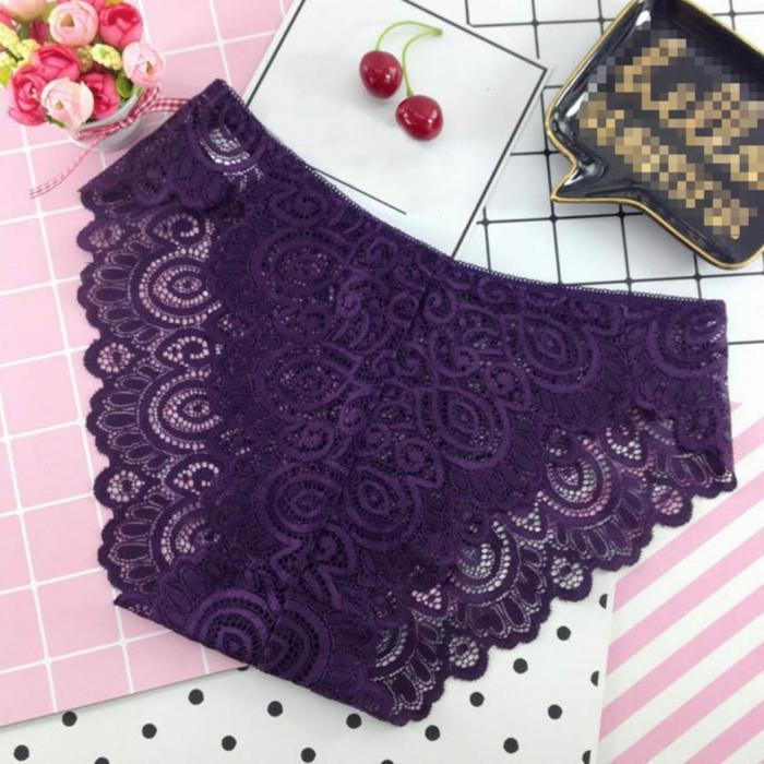 Celana dalam wanita lace renda brokat cd panty transparan 878