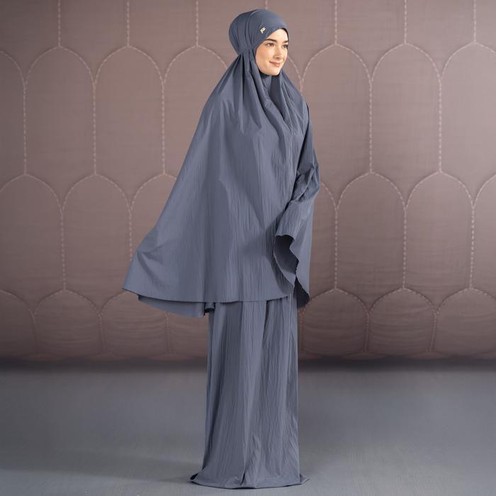 HEYLOCAL SOFTURE TRAVEL PRAYER SET - Mukena Wanita - BLUE STONE, ALL SIZE