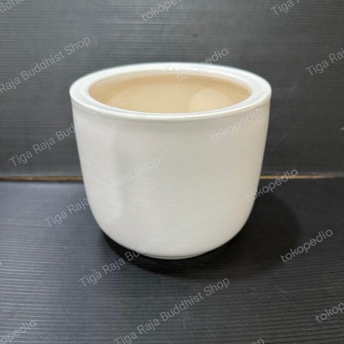 TERLARIS! Hiolo Keramik Putih Polos 7 inch