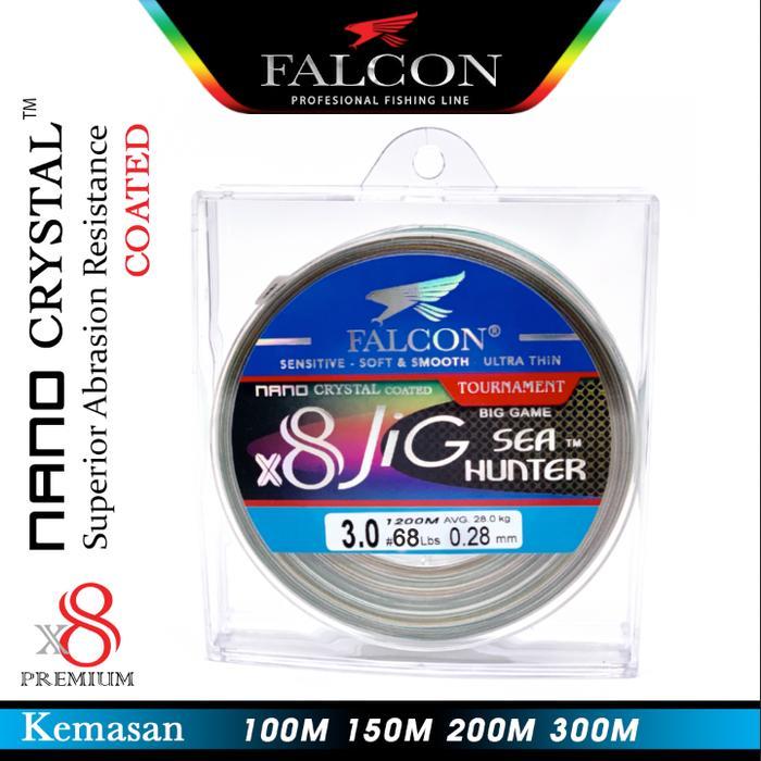 BISA COD Senar PE X8 Falcon Sea Hunter Jig Nano Crystal Coating.