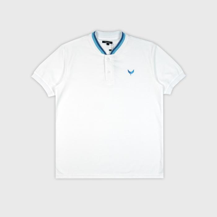 Polo Pria Vantez Baju Polo Pria Vantez Lengan Pendek - Polo Shirt Kerah Casual Koko - putih, M Vante
