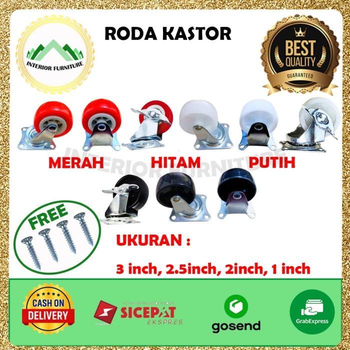 "New" Roda Troli 3 inch (HIDUP), Roda Kastor PVC Nylon Roda Etalase
