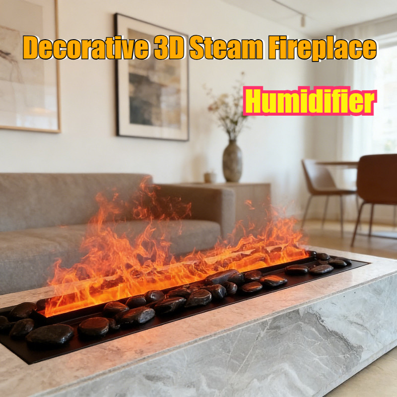 Luxury 3D Water Vapor Fireplace,Large 3D Vapor Fireplace for Penthouse Decor Electric Fireplace