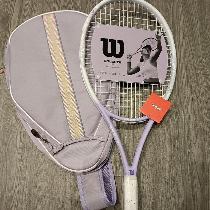 wilson soleste lilac raket wilson ungu bonus tas lilac tas ungu purple