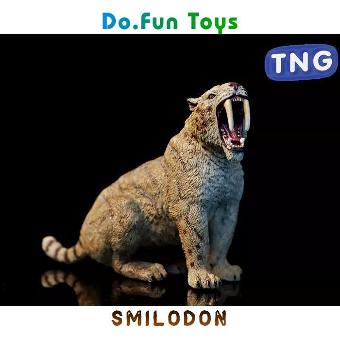TNG Prehistoric Figurine SMILODON / Mainan Miniatur Hewan Purba Smilodon