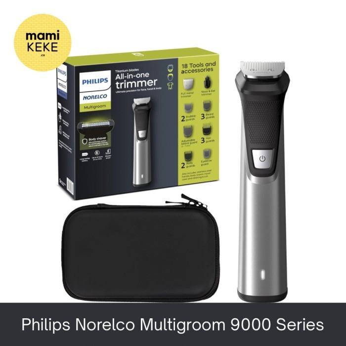 Pisau Cukur Philips 9000 - Hitam, Tahan Air, Baterai Lithium-Ion