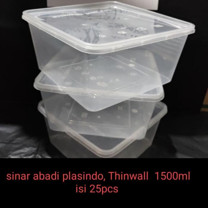 Kotak Makan 1500 Ml Tempat Box Nasi Microwave Thinwall Food Container