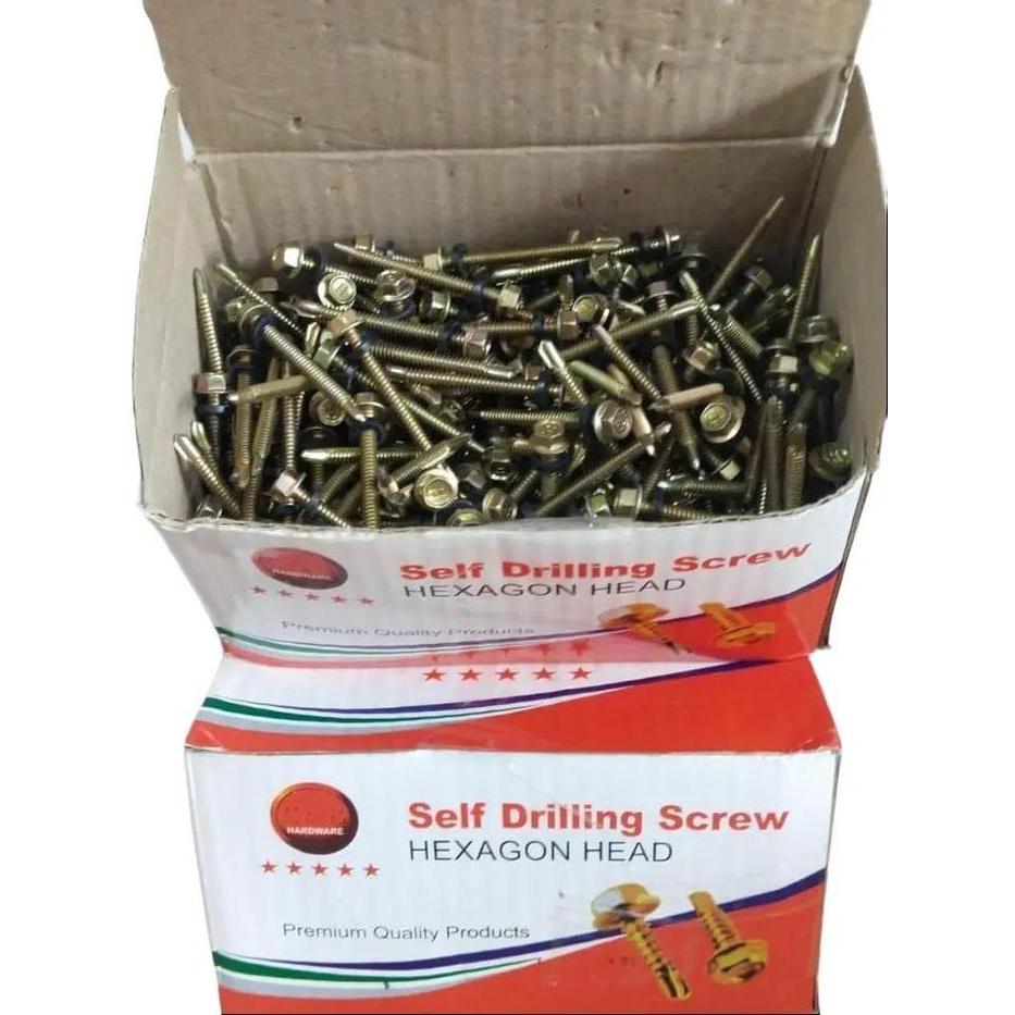 Baut Rofing 12 x 50 panjang 5 cm / baut atap 12 x 50 5 cm - per box dan per pack