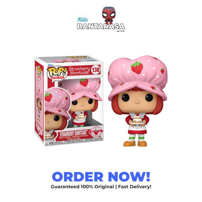 HOT SALE FUNKO POP STRAWBERRY SHORTCAKE - STRAWBERRY SHORTCAKE WITH CAKE POP VINYL FIGURE
