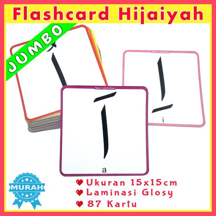 Flashcard Jumbo Huruf Hijaiyah Harokat Ukuran Besar Kartu Pintar Belajar