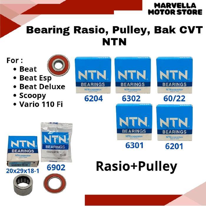 Laher Bearing Rasio Pulley Bak Cvt NTN Beat Scoopy Vario 110 Fi