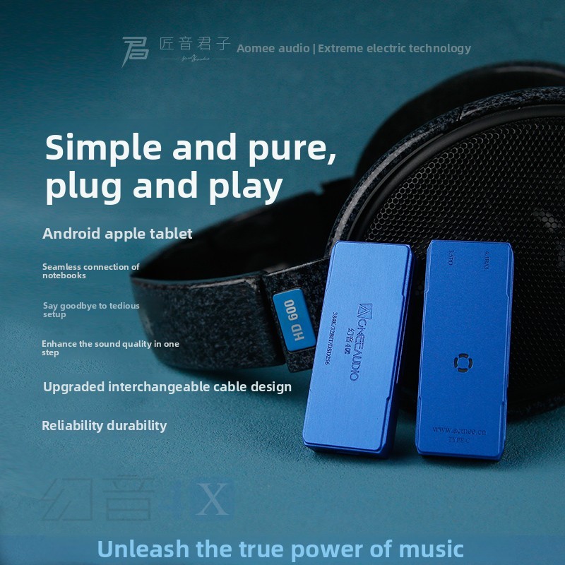 ACMEE 4X HiFi Headphone Amplifier USB-C DAC Type-C to 3.5mm/4.4mm Balanced PCM 384K/32Bit Native