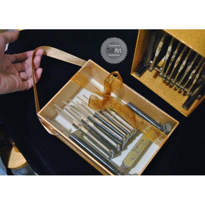 Miniatur Angklung Box Souvenir angklung souvenir khas Jawa Barat