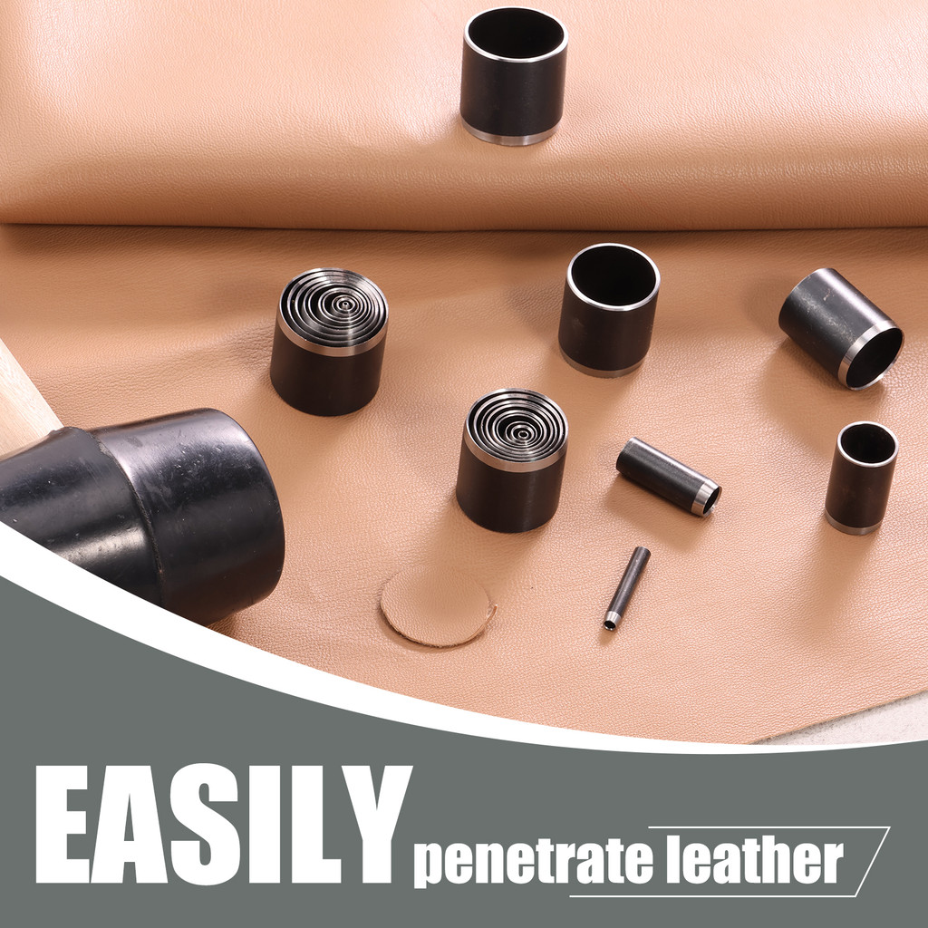 25pcs Leather Hole Punch Circle Cutter Tool Set Punching Die Set 1-22mm Hole Puncher Leather Punch