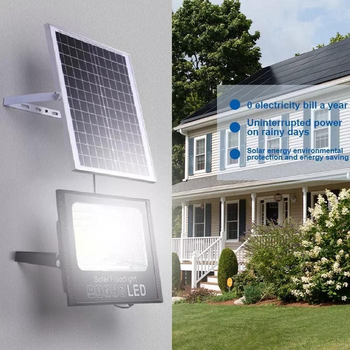 Mitra - Lampu Sorot 100W Tenaga Surya / Tenaga Matahari Mitsuyama Ms-96100A - Outdoor Panel - Free