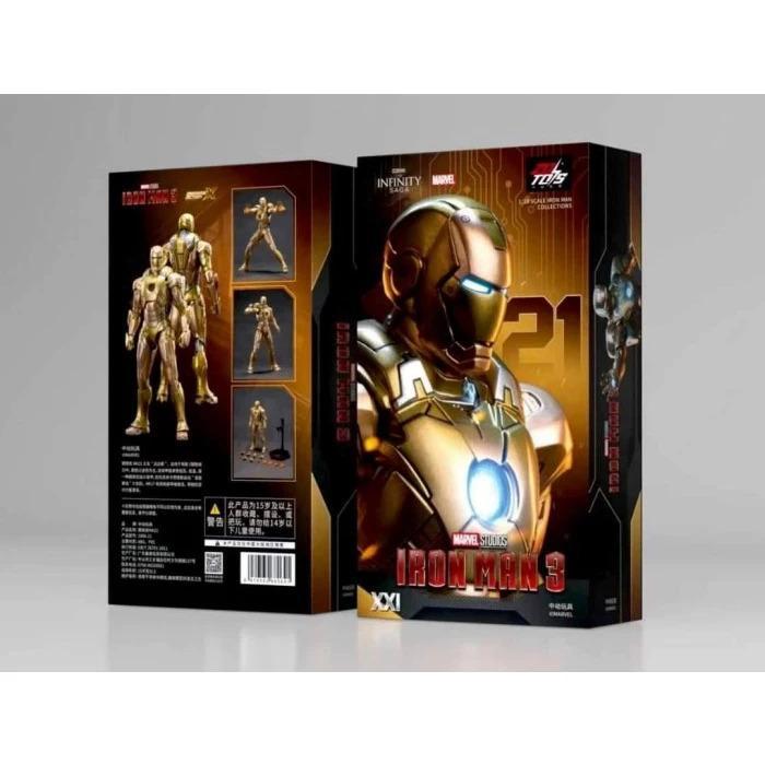 HOT SALE ACTION FIGURE IRON MAN MARK 21 MIDAS ZD TOYS DARI IRON MAN MOVIE ORIGINAL 1:10 SCALE