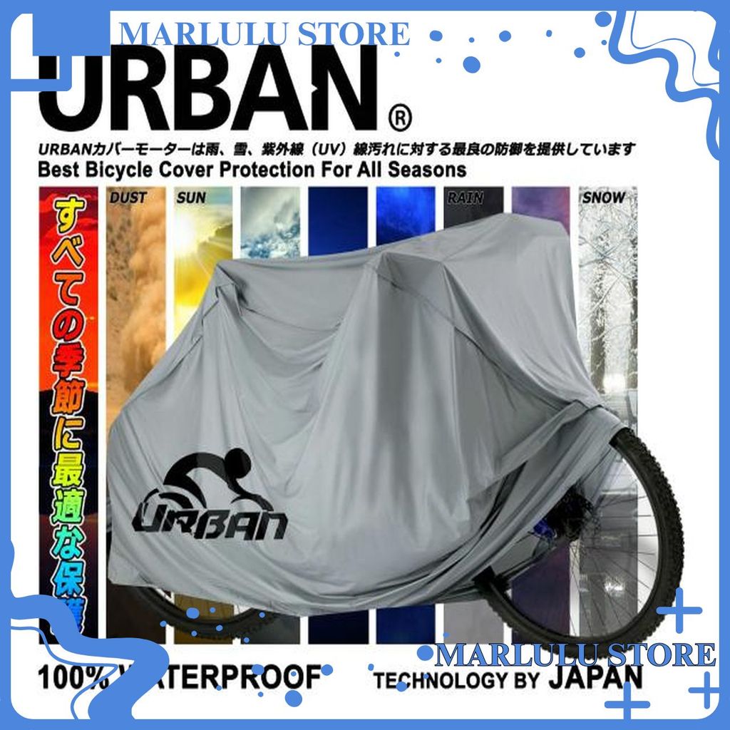 SARUNG SEPEDA COVER SUPER BICYCLE URBAN SEPEDA LISTRIK GUNUNG LIPAT - HITAM PROMO GRATIS ONGKIR
