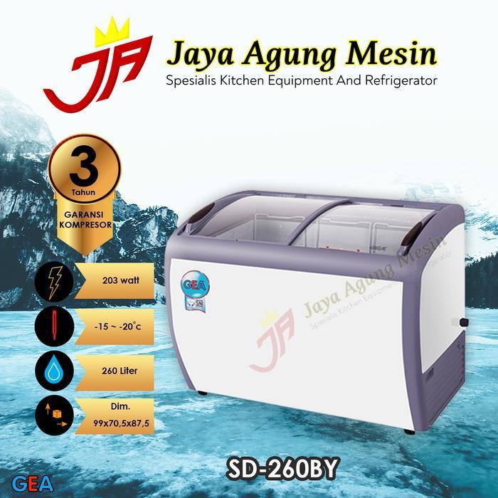 SLIDING CURVE GLASS FREEZER SD-260BY/Freezer Sliding Gea SD-260 BY