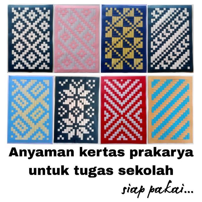 TERMURAH ANYAMAN KERTAS SIAP PAKAI BAHAN PRAKARYA & KERAJINAN TANGAN ANAK SEKOLAH PROMO
