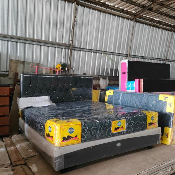 SET RANJANG DAN SPRINGBED PROMO BY BIGLAND 180X200 (banyak warna)